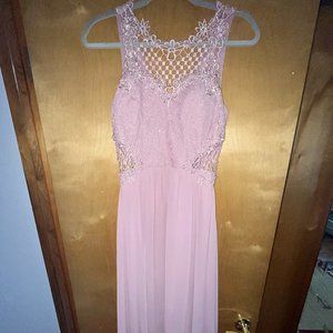 Pink Lace Jeweled Gown (Sweet 16, Prom)